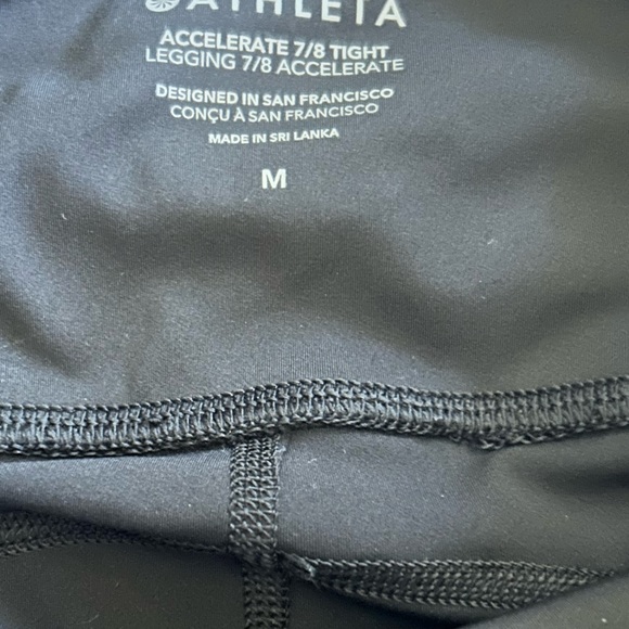 Black Athleta Accelerate leggings. - Picture 2 of 3